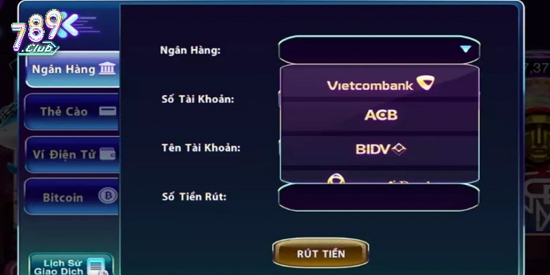 Rút tiền 789CLUB về tài khoản ngân hàng Rút tiền 789CLUB về tài khoản ngân hàng