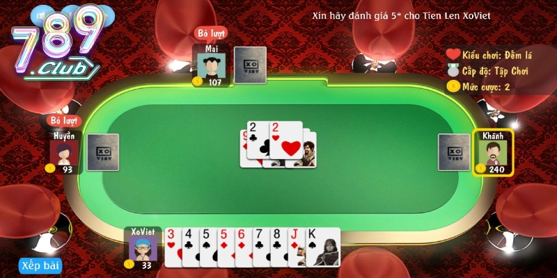 Tiến lên miền Nam, game bài ăn khác số 1 tại 789CLUB Tiến lên miền Nam, game bài ăn khác số 1 tại 789CLUB